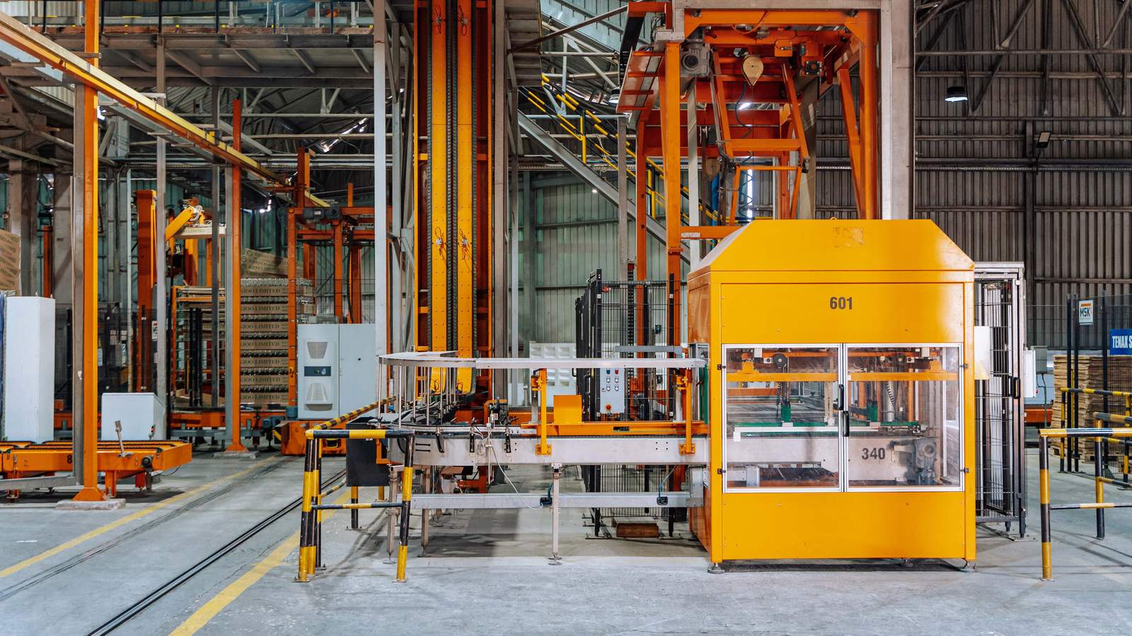 Industrial machinery on a factory floor